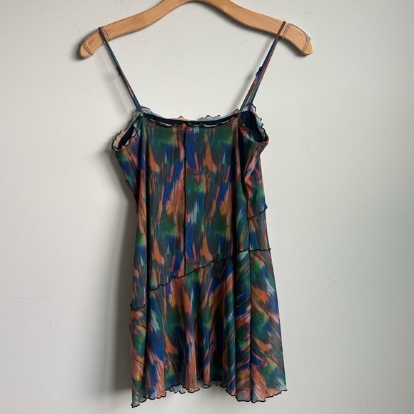 Urban Outfitters Moxie Multi Mesh Mini Slip Dress Medium - Picture 4 of 5